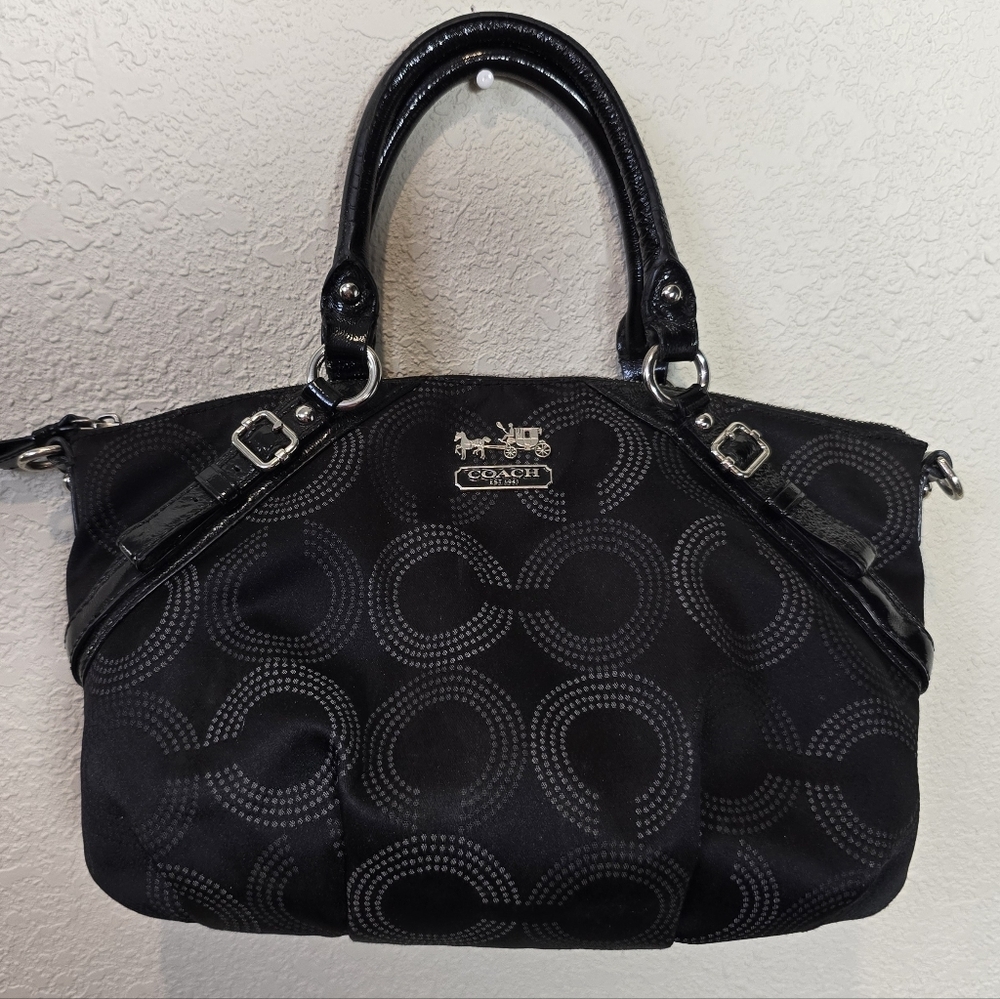 Coach Purse Black Authentic #F109315935 Handbag - Picture 6 of 11